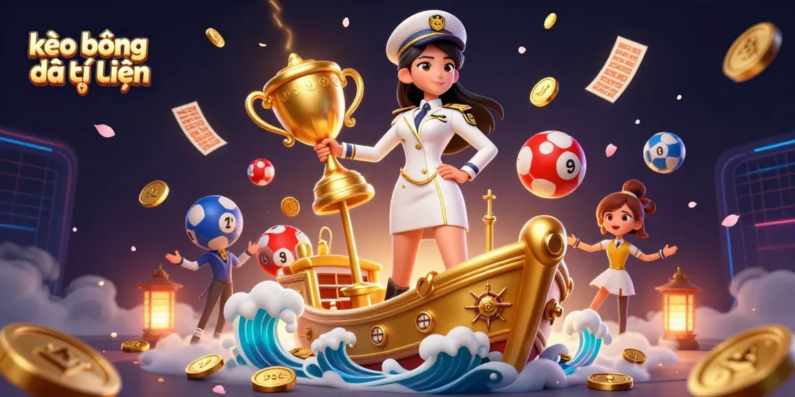 Experience thrilling kèo bóng đá trực tuyến with dynamic betting visuals and vibrant sports elements.