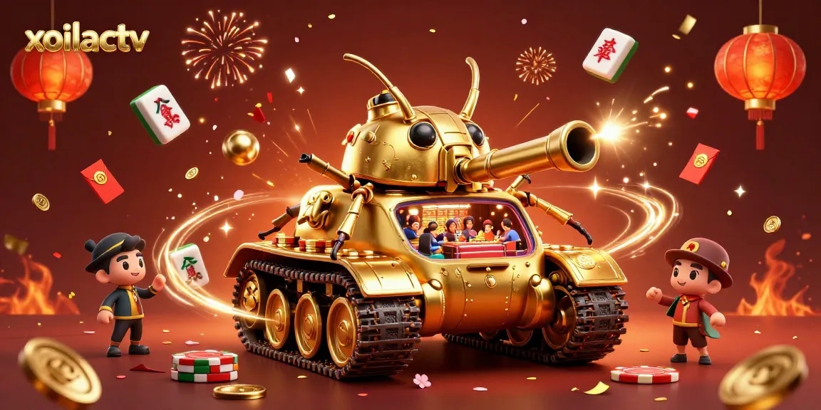 Experience thrilling action with xoilactv's casino-inspired playful scene filled with vibrant elements.