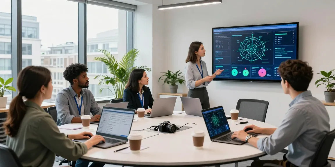 IT helpdesk services London: professionals collaborating in a modern office.