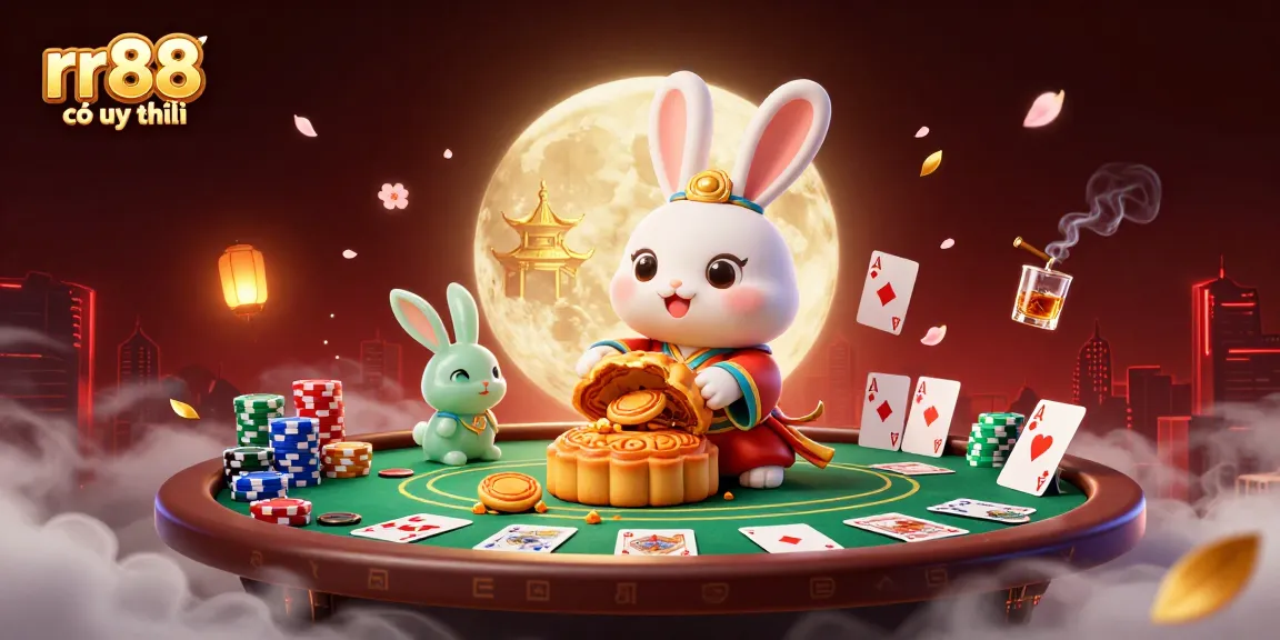 Engage with rr88 có uy tín through a vibrant casino-themed digital art scene featuring dynamic game elements.