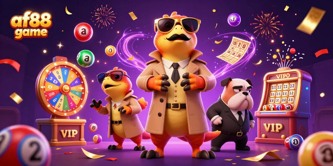 Play the exciting af88 game with cartoon raptors navigating a VIP casino scene.