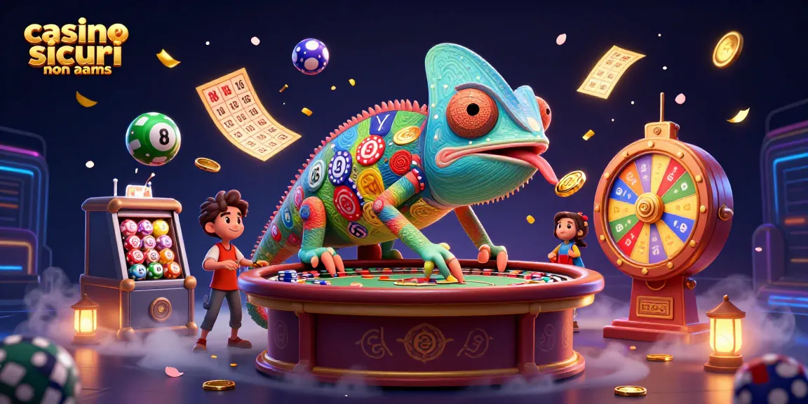 Engage with casino sicuri non aams in a vibrant 3D illustration filled with gaming elements.